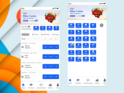 Betting app UI design 3d animation branding design graphic design illustration logo motion graphics ui vector