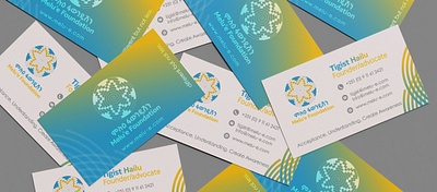 Autizm foundation business card design art branding design flat graphic design illustration illustrator logo nahom shiferaw typography vector