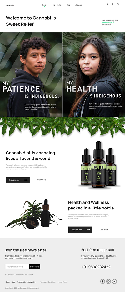 Organic Product - 3 design homepage ui