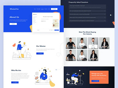 About Us Page about us page design branding clean design custom artwork custom design custom layout design graphic design illustration landing page landing page design lead generation landing page logo single page design ui user interface ux webflow website design wordpress