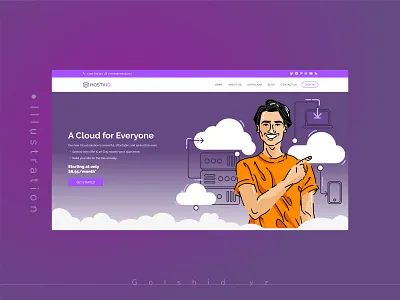 Web hosting (illustration) branding graphic design illustration ui ux vector