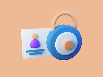 Account Security 3D Illustration 3d 3d art app blender concept design illustration product design sketch ui user interface