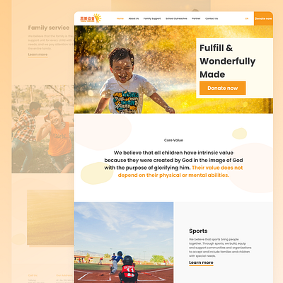 Landing page design for Taiwan sunshine landing page non profit sun sunshine ui website