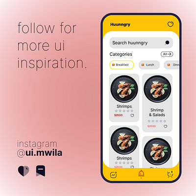 Huunngry App app design ui ux