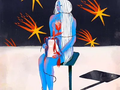 Fear and Hope 2d handdrawing illustration painting procreate ukraine