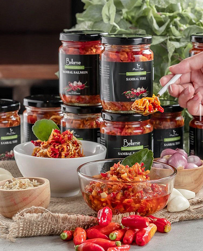 Bellamie Sambal Labels design graphic design label