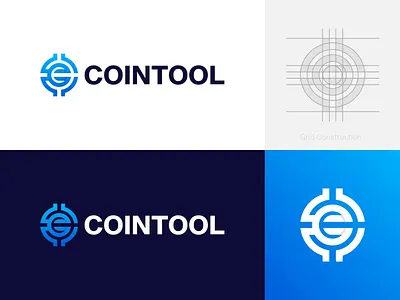 CoinTool logo design bitcoin blue gradient c letter logo c logo c wordmark coin colorful company logo creative logo crypto e letter logo e logo illustration lettermark logodesign meaningful monogram logo technology text based logo wordmark