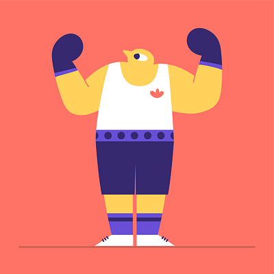Champion athlete box character characterdesign design flat graphic design illustration sports vector