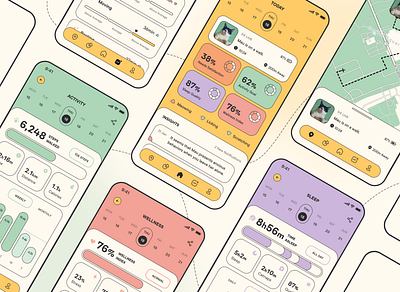 Smart Collar Companion App activity tracking app companion app dashboard design health health monitoring health tracking internet of things iot location sharing mobile mobile dashboard sleep tracking smart collar tracker ui ui design uidesign uiux