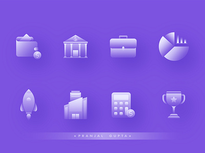 Business Icons adobe xd branding design dribbble glass glassmorphism glossy icon graphics icon iconly glass illustration illustrator logo minimal ui vector