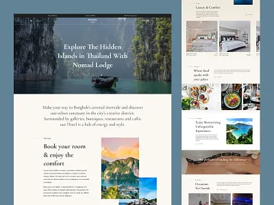 Nomad Lodge design holiday hotel lodge maldives thailand tourist ui ux vaccation web