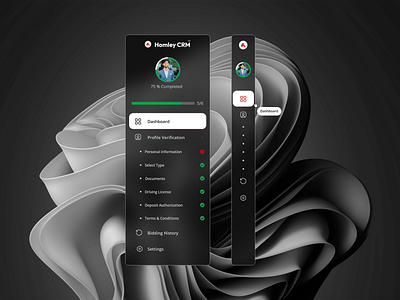 Sidebar Navigation Menu - Dark Version brand visualization dashboard design frontend glass effect icon landing page navbar navigation rich technologies sidebar navigation ui ui ux web websit