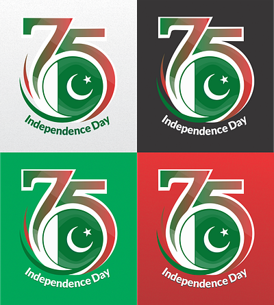 75th Pakistan Independence Day logo design graphic design logo ui ux vector web website