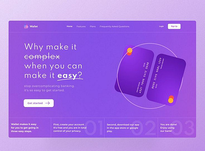 Digital Wallet Landing Page Design 3d animation branding css design graphic design html illustration landing page logo motion graphics ui ux vector