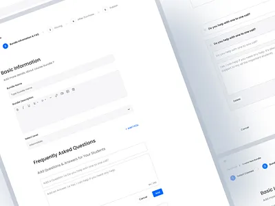 Bundle Course Creation - LMS admin lms clean ui learning management learning web app lms online education online tutor app teaching app user experience user interface web app web design