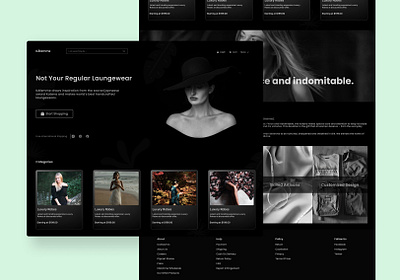 Latest Fashion E-Commerce Website black and white dark theme e commerce fashion website homepage