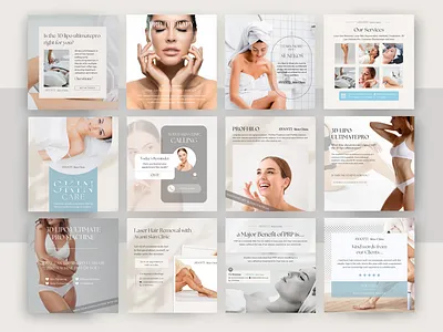 Skin Clinic Social Media Posts instagram post lash tech skin clini social media posts