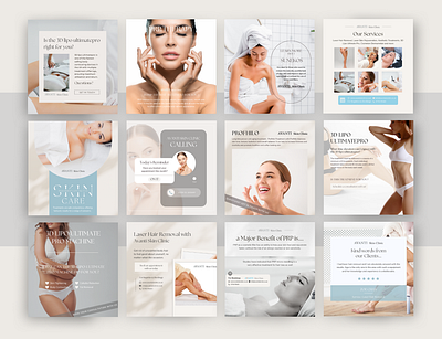 Skin Clinic Social Media Posts instagram post lash tech skin clini social media posts