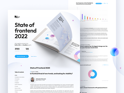 State of frontend 2022 Report 2022 3d developers frontend graphic design landing report tsh ui web website