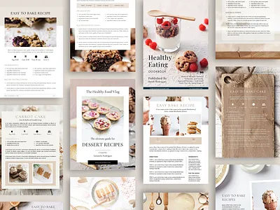 Recipe content Creator cookbook food blogger recipe ebook recipe template