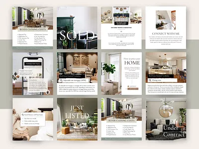 Real Estate Posts just listed real estate agent real estate template sold