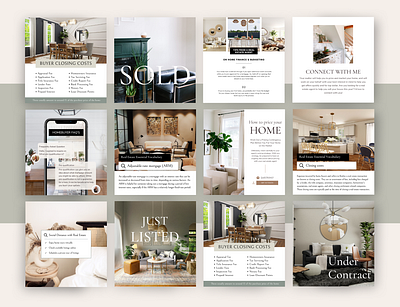 Real Estate Posts just listed real estate agent real estate template sold