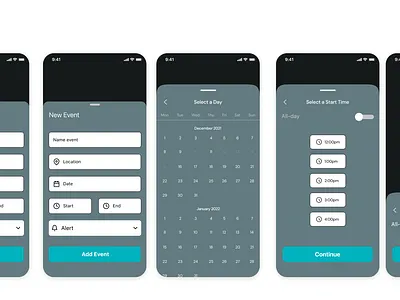 Color Amount & Modification design mobile ui