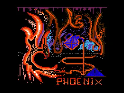 Circle of Hate (Phoenix) 2022 8 bit expression fire graphic design hate illustration phoenix pixel pixel art stopthiswar