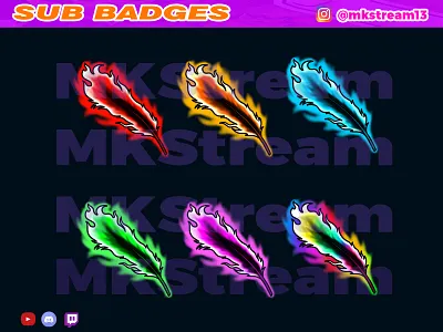 Twitch sub badges phoenix bird feather pack animated emotes anime bird cute design emotes feather illustration phoenix sub badge sub badges twitch sub badges