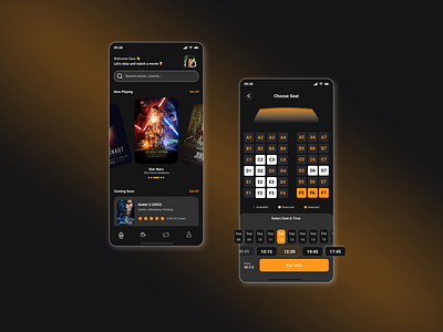 Cicket - Ticket to the Cinema Reservation Mobile App 3d abstract abstract art app art branding design graphic design icon illustration logo minimal product design typography ui ui design ux ux design vector web
