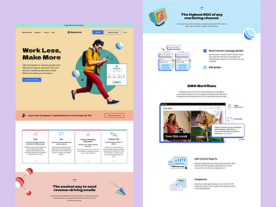 Elemental Website Features branding email website marketing website saas saas website website design