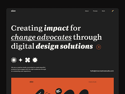 Landing Exploration b corp change change advocate home design home exploration home iteration home website iteration landing page landing site miscellaneous sustainable website typography web home