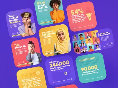 Family Service Society Mental Health Awareness Month Campaign 2022 awareness campaign depression design family flyer health infographics mental poster print service social media society statistics stats teenager