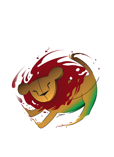 Simba en acuarela vectorizada design graphic design illustration vec vector