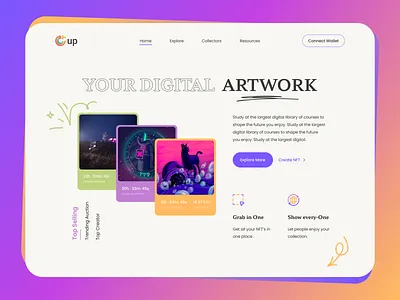 NFT Marketplace Website cryptoart design ehterium following illustration landingpage logo modernwebsite newnetworthy nft nftlandingpage nftmodernwebsite popular token ui ux ui design uiux ux web design webdesign