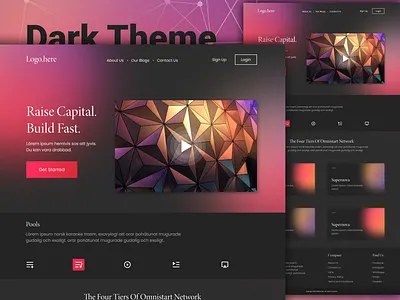 Dark Theme Website darktheme gradient gradienttheme meshgradient themeblack ui