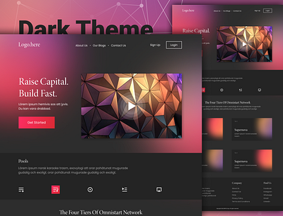 Dark Theme Website darktheme gradient gradienttheme meshgradient themeblack ui