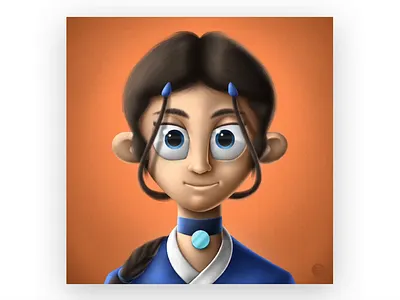 Katara - Procreate Time-lapse avatar the last airbender cartoon design digital art digital illustration illustration john nobrand katara last airbender procreate procreate app
