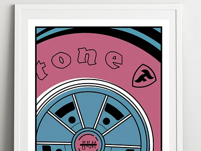 Brm automotive art brm design firestone flat graphic design illustration volkswagen wheel