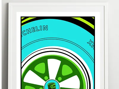 Fuch automotive design flat fuch graphic design illustration michelin porsche wheel xwx