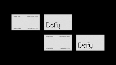 Defy | fitness brand branding business card design graphic design identity illustration logo vector