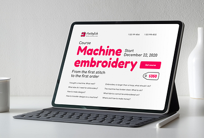 Landing | Machine embroidery adobe design embroidery figma landing photoshop ui ux web website