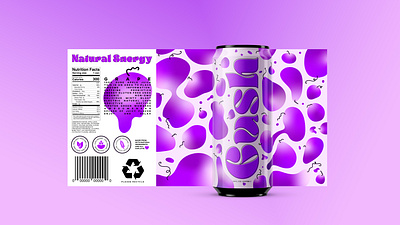 GUSH_Grape branding design grape graphic design illustration juice logo packaging purple soda
