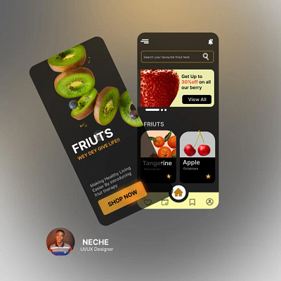 Fruits collection Mobile UI Design activity app design fruits illustration ui ux