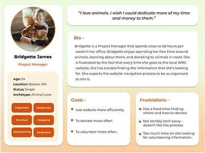 Evergreen Personas animals branding design graphic design mock project rehabilitation ui user personas ux website wildlife