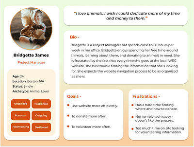 Evergreen Personas animals branding design graphic design mock project rehabilitation ui user personas ux website wildlife