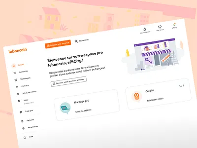 leboncoin - CreaDays B2B Dashboard b2b dashboard design system sketch ui