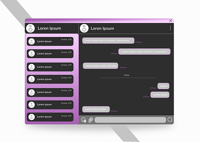 Direct Messaging UI app branding dailyui design graphic design illustration ui ux web design