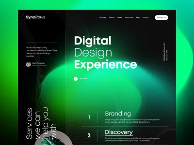 Digilat Agency Website branding clean creative design gradient landing page onepage syncrows typography ui uidesign ux website