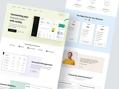 Finance Landing Page analytics banking clean dashboard finance header landing page minimal money managmant money transfer payment saas stats ui ux wallet web